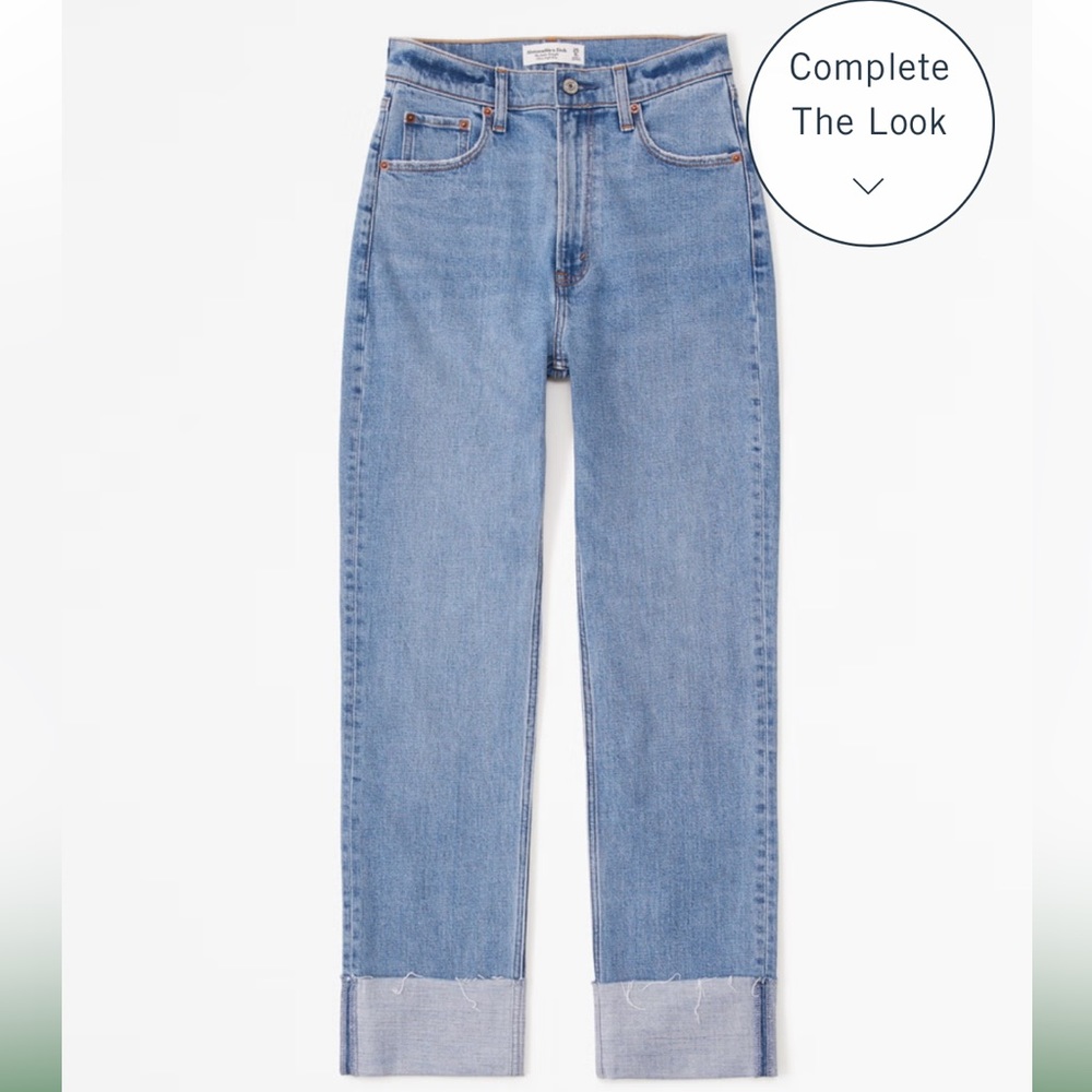 Abercrombie Ultra High Rise Ankle Straight Jeans